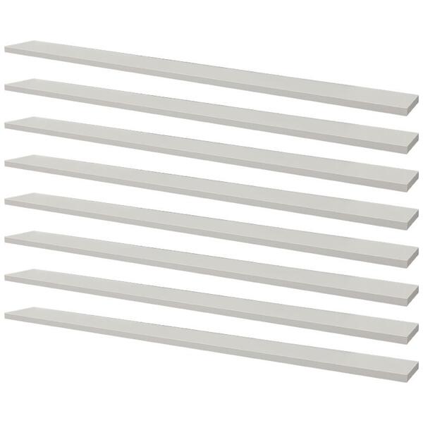 Kit 8 Prateleiras 100 X 10cm Branca Suporte Invisível