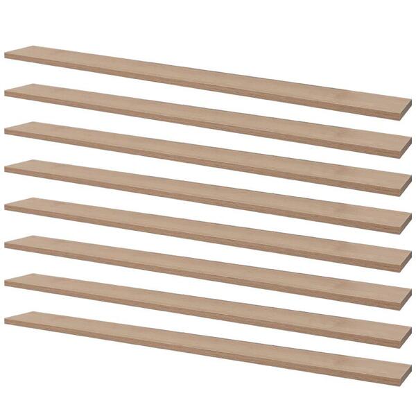 Kit 8 Prateleiras 100 X 10cm Carvalho Suporte Invisível