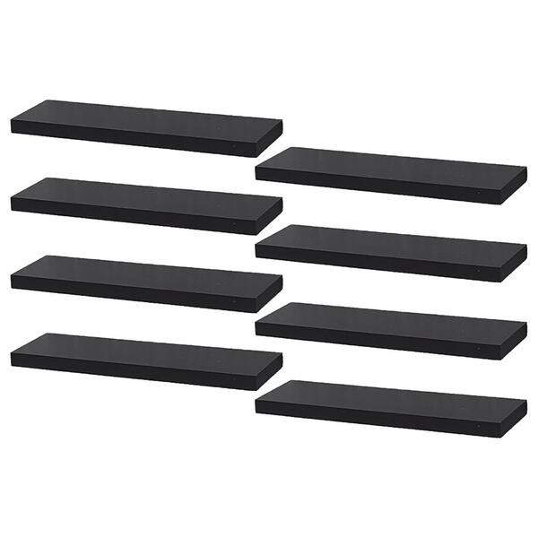 Kit 8 Prateleiras 30 X 15cm Preta Suporte Invisível