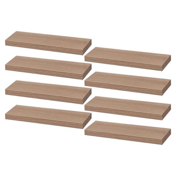 Kit 8 Prateleiras 40 X 20cm Carvalho Suporte Invisível