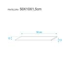 Kit 8 Prateleiras 50 X 10cm Nogal Suporte Invisível