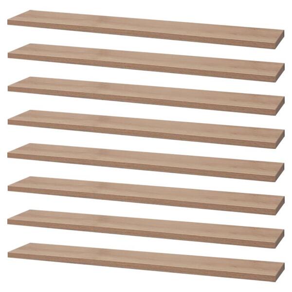 Kit 8 Prateleiras 50 X 15cm Carvalho Suporte Invisível