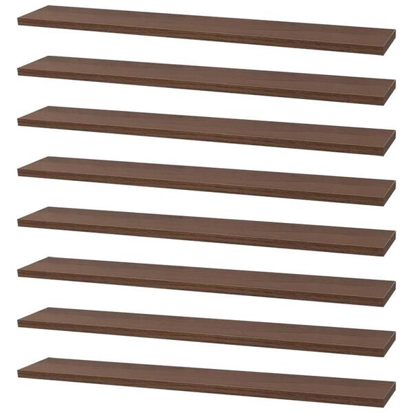 Kit 8 Prateleiras 60 X 10cm Nogal Suporte Invisível