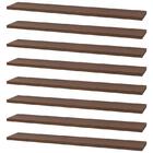 Kit 8 Prateleiras 70 X 15cm Nogal Suporte Invisível