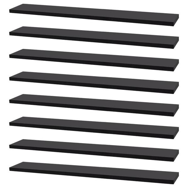 Kit 8 Prateleiras 70 X 15cm Preta Suporte Invisível