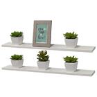 Kit 8 Prateleiras 70 X 20cm Branca Suporte Invisível