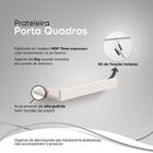 Kit 8 Prateleiras Porta Quadros 40 X 10cm Branca Suporte Invi