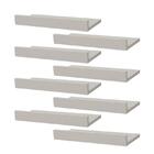 Kit 8 Prateleiras Porta Quadros 50 X 10cm Branca Suporte Invi