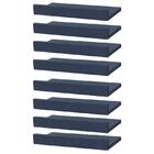 Kit 8 Prateleiras Porta Quadros 50 X 15cm Azul Suporte Invisí