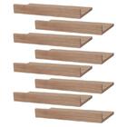 Kit 8 Prateleiras Porta Quadros 60 X 15cm Carvalho Suporte In