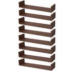Kit 8 Prateleiras U 50 X 10cm Nogal Suporte Invisível