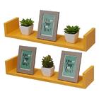 Kit 8 Prateleiras U 50 X 15cm Amarela Suporte Invisível