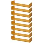 Kit 8 Prateleiras U 50 X 25cm Amarela Suporte Invisível