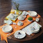 Kit 8 Pratos De Sobremesa Donna Branco Oxford® Cerâmica 19cm