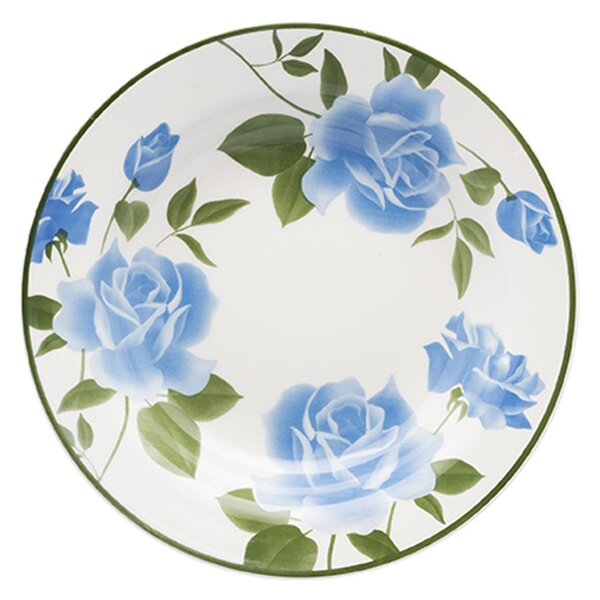 Kit 8 Pratos Fundos Biona Alice Oxford® Cerâmica 22 Cm.