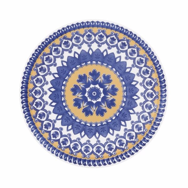 Kit 8 Pratos Fundos Floreal La Carreta Oxford® Cerâmica 23cm