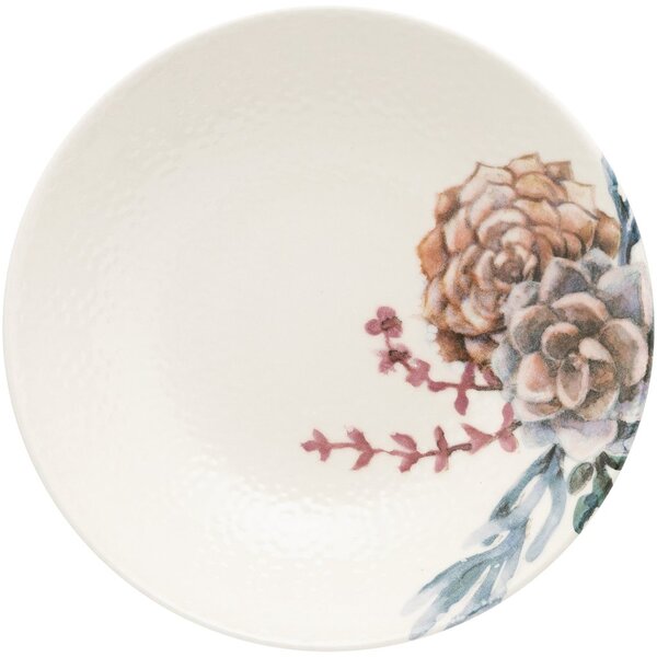 Kit 8 Pratos Fundos Unni Bothanica Oxford® Cerâmica 20,5 Cm