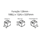 Kit 8 Puxador Haste Redondo Em Metal Inox 128mm Para Gaveta