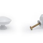 Kit 8 Puxadores Colonial Puxador Redondo - Branco