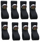 Kit 8 Puxadores Couro Preto