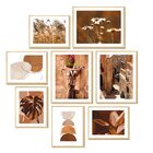 Kit 8 Quadros Decorativos Paisagem Vintage Flores Sala