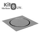 Kit 8 Ralos Click Inteligente Aço Inox 15x15 Pop Up Banheiro