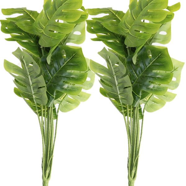 Kit 8 Ramo Planta Artificial Costela De Adão Decoração 43cm