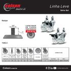 Kit 8 Rodízio Silicone Pvc Gel Cristal Parafuso 2" 50mm 4 Com