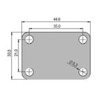Kit 8 Rodízios Série Leve 10 1.1/4" 32mm Placa - Polipropilen
