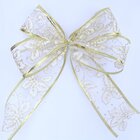 Kit 8 Rolo Fita Aramada Dourada Branca Decoração Natal 2,5m