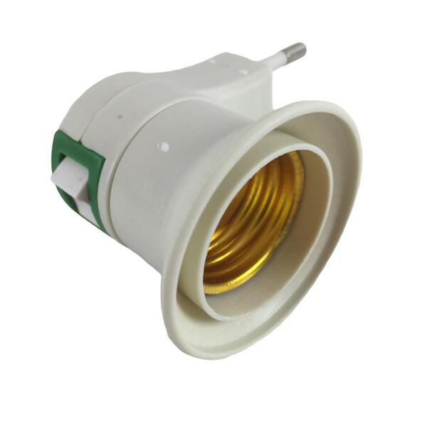 Kit 8 Soquete E27 Bocal Lâmpada Tomada Botão Chave Liga Desli