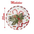 Kit 8 Sousplat De Natal Melamina Decoração Natalina 35cm