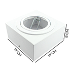 Kit 8 Spot Plafon Sobrepor Box Quadrado Ar111 Direcionável Br