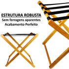 Kit 8 Suporte De Malas Bagagens Em Madeira Para Hotel Pousada