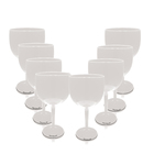 Kit 8 Taças Gin Branco Acrílico
