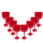 Kit 8 Taças Gin Vermelho Acrílico