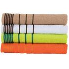 Kit 8 Toalhas Algodão Colorido Toque Suave Rápida Absorção