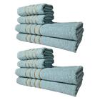 Kit 8 Toalhas Grandes Dubai 4 Banhos 4 Rostos Verde Claro