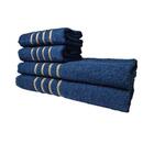 Kit 8 Toalhas Grossas E Grandes Dubai 4 Banhos 4 Rostos Azul