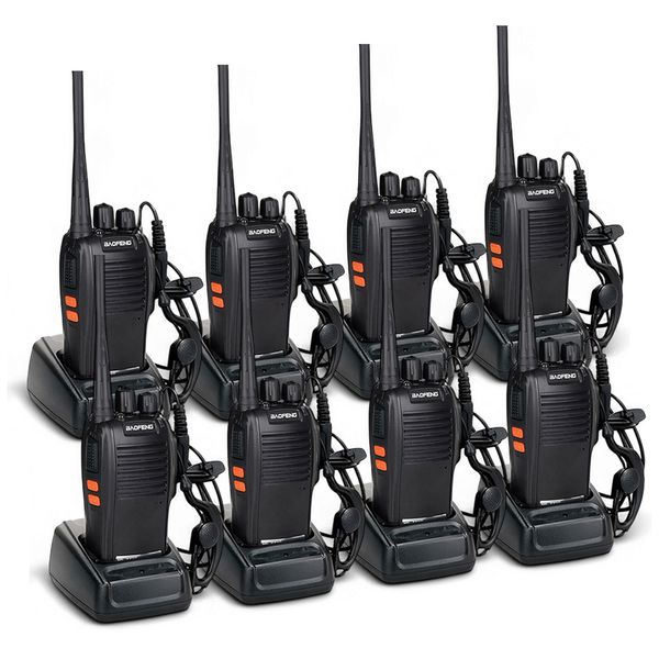 Kit 8 Walkie Talkies Baofeng Bf-777s 16 Canais Alcance 12km B
