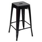 Kit - 8 X Banquetas Altas Iron Tolix - 76 Cm - Preto - Semibr