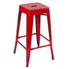 Kit - 8 X Banquetas Altas Iron Tolix - 76 Cm - Vermelho