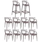 Kit - 8 X Cadeiras + 2 X Banquetas Altas Masters Allegra - Fe