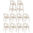 Kit - 8 X Cadeiras + 2 X Banquetas Altas Masters Allegra - Nu