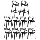 Kit - 8 X Cadeiras + 2 X Banquetas Altas Masters Allegra - Pr