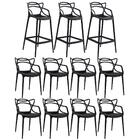 Kit - 8 X Cadeiras + 3 X Banquetas Altas Masters Allegra - Pr