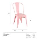 Kit - 8 X Cadeiras Iron Tolix - Rosa Antigo