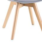 Kit - 8 X Cadeiras Leda - Cinza Claro