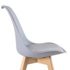 Kit - 8 X Cadeiras Leda - Cinza Claro