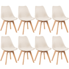 Kit - 8 X Cadeiras Leda - Creme